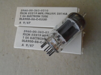 LOT OF 2 EA MATCHED NOS PHILIPS ELECTRON TUBES   P/N: JAN5814A