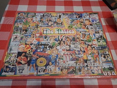 White Mountain Puzzle ''The Sixties'' 1000 Piece 24 x30   New In Box Sealed