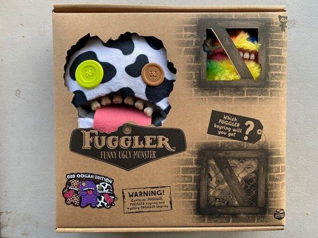 FUGGLER GRIN GRIN COW PRINT ファグラー FUGGLER ODD OOGAH 3 PACK COW, GRIN GRIN KEYCHAIN + MYSTERY
