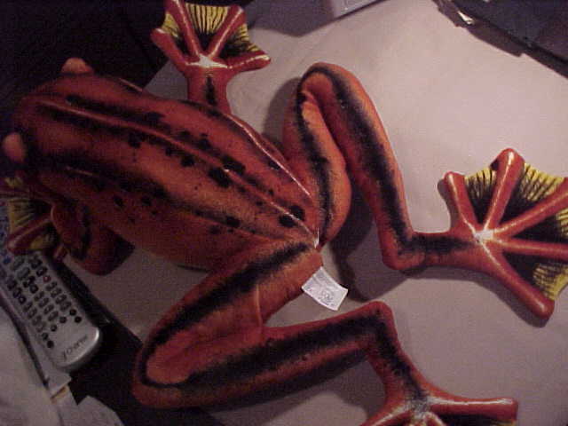 Fiesta Large Bright Multi-Colorful Soft Plush Frog