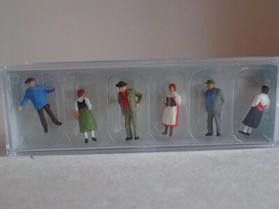 Preiser Marktbesucher Tracht ländlich Bauer Bäuerin 14048 H0 1:87 OVP 6Fig