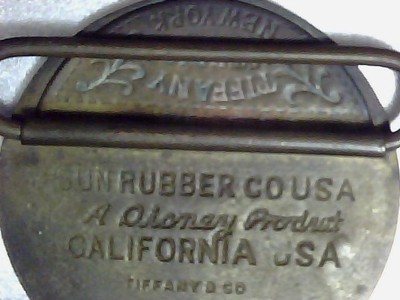 Sun Rubber Co USA1937 Belt Buckle~ Mouse Design~Vintage