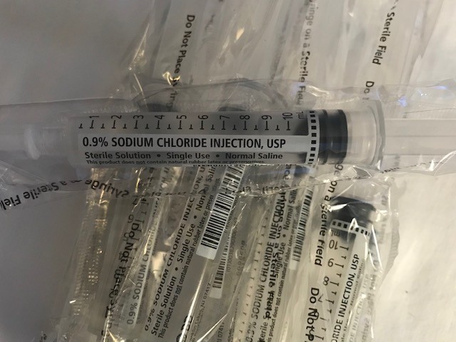 BD Posiflush 7 Total 10 ml 0.9% Sodium Chloride Normal Saline Flush Syringes
