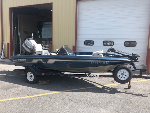 1996 NITRO bass boat 170TF 170 Fiberglass aluminum tracker 115 fishing Mercury