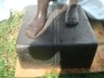 ANTIQUE BLACK AMERICAN LAWN JOCKEY -  CAST IRON, 39