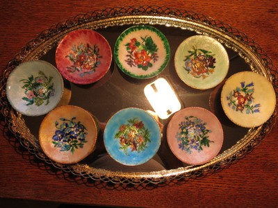 1920s Beautiful Vintage Limoges Signed Small Bowls Eight Different Colors