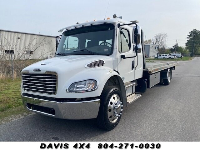 2019 Freightliner M2 106 Extended Cab Rollback Flat Bed Tow Truck 69370 Miles Wh