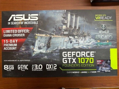 BRAND NEW SEALED ASUS GeForce GTX 1070 Founders Edition 8GB