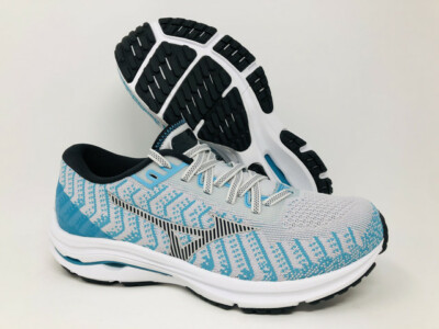 Женские беговые кроссовки Mizuno Wave Rider 24 KNIT, Nimbus Cloud/Phantom, 6 B(M) США