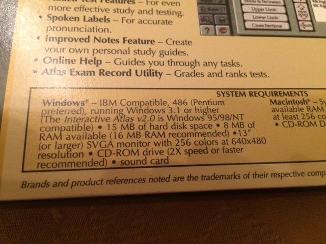 Interactive Atlas Of Human Anatomy 2.0 PC CD body organs, biology reference tool