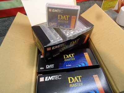 ESTATE* CASE OF 48 NEW SEALED EMTEC DAT MASTER 34 TAPES 34 SP CDP 344507Eca