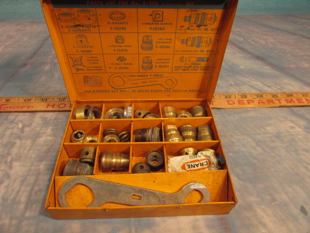 Vintage Crane plumbing bathroom Dial-ese repair kit wrench parts repair 8-990
