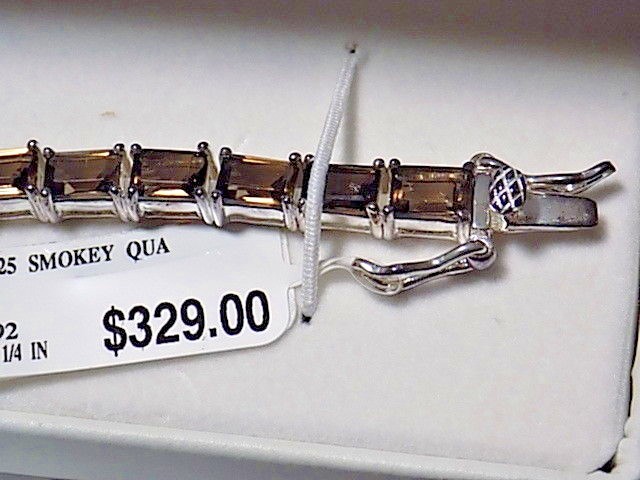 Genuine smoky quartz bracelet