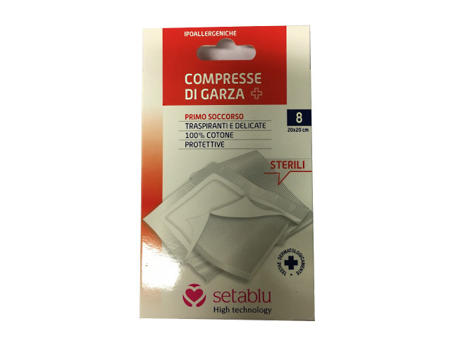Confezione 8 Compresse Di Garza Sterili 20x20cm Cotone Protettive Traspirant dfh