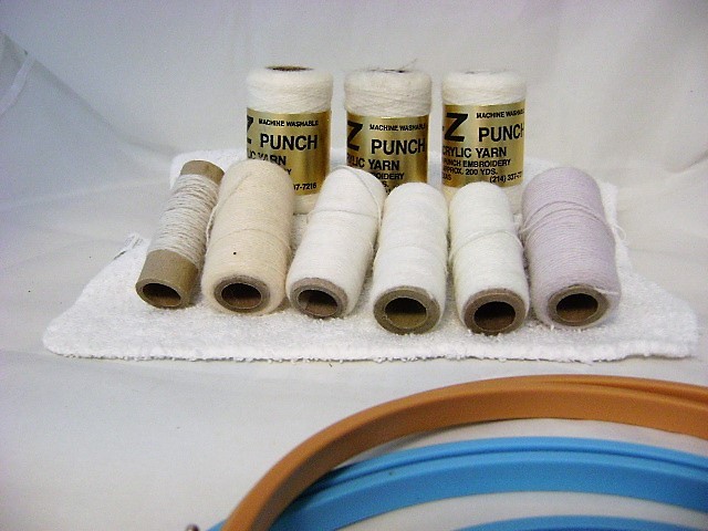 Acrylic Embroidery Yarn-Vintage E-Z PunchLot of 9-Assorted Whites