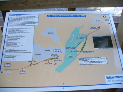 Photo 6x4 A3 Hindhead Improvement Scheme Map at the viewpoint above the N c2008