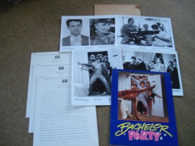 BACHELOR PARTY 1984 Press Kit w/4 Glossy B&W Stills  Tom Hanks & Tawny Kitaen