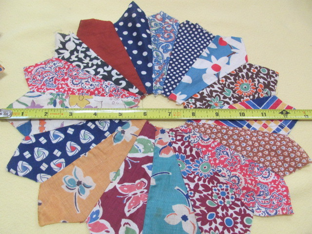 10 cotton Sunflower quilt blocks machine stitched large size