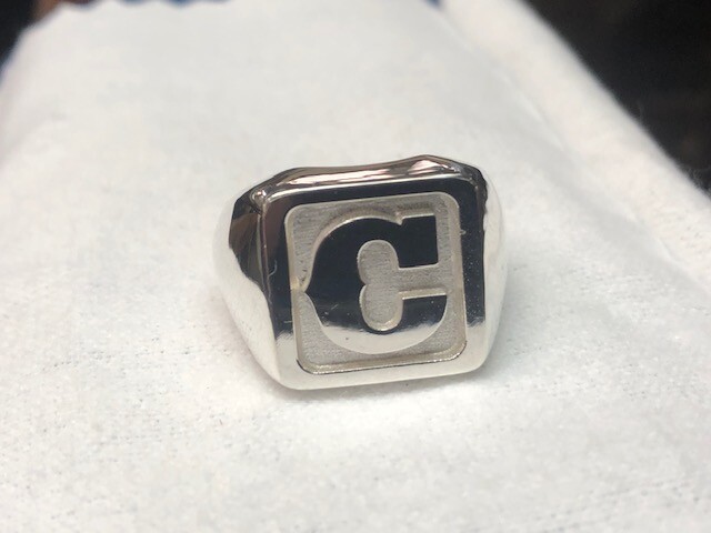 アクセサリー THE LETTERING Alphabet Ring C - Silver 925 Sterling Silver Letter Ring, Letter C Ring, A-Z Initial