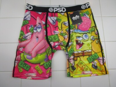 PSD Spongebob Squarepants Money Drip Men's Size Large Underwear Boxer Briefs