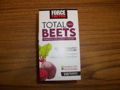 Force Factor Total Beets 120 Tablets Support Healthy Blood Pressure Exp 12/26
