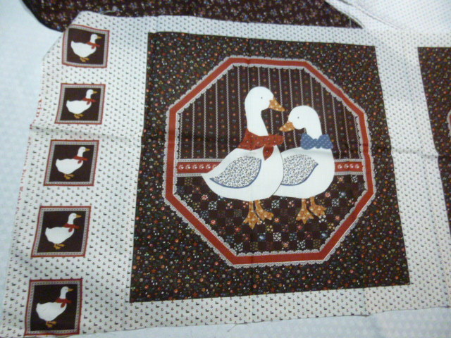 Vintage Cranston VIP Cotton Quilting Fabric Tiny Calico Floral Print Goose Panel