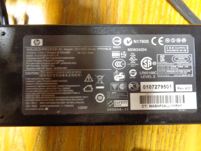 OEM Genuine 120W HP 519331-001 Laptop Power Supply PA-1121-42HN PPP016L-E 18.5V