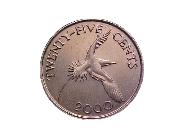 2000 Bermuda 25 Cents Elizabeth II KM# 110 - Nice CH BU