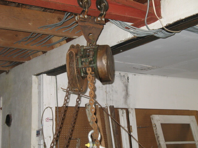 Vintage CHAIN HOIST-YALE from 1970's or earlier-still attached to beam!