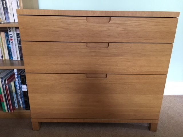 Double width filing cabinet with 2 drawers above | in ...