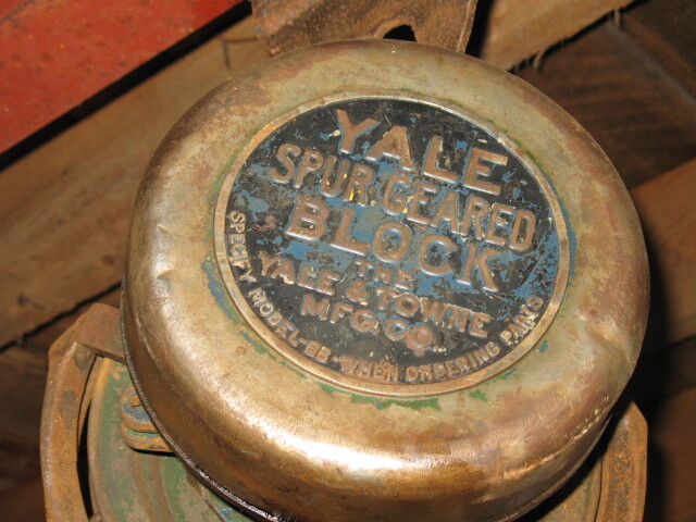 Vintage CHAIN HOIST-YALE from 1970's or earlier-still attached to beam!