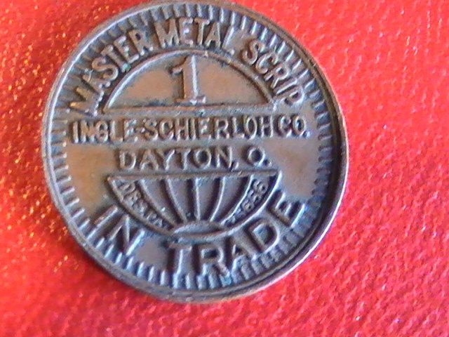 TOKEN Company Store Script CONTINENTAL CASSVILLE W VA  MASTER METAL SCIRPT