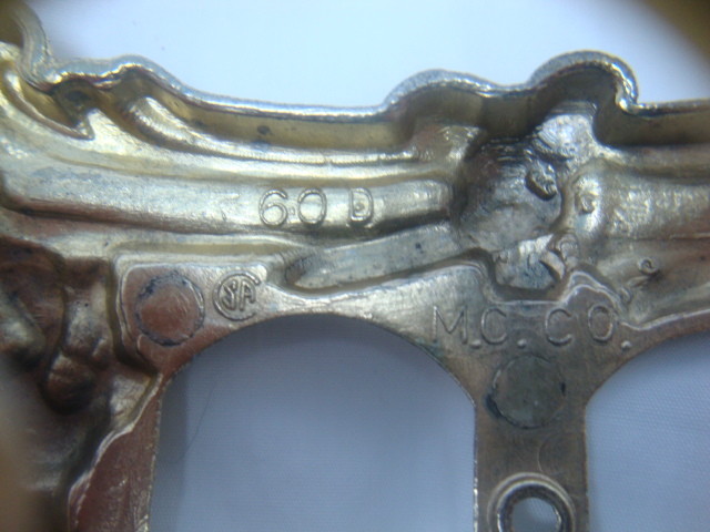 Vintage M.C. Co. Brass Plate Cover 60D Outlet electric plug Cover  W/SCREW