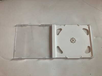 100 Quality 10.4mm Rare Brilliant Double 2 CD Jewel Cases w/White Tray BR2CDWHT