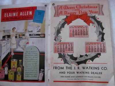 1939 WATKINS Vintage Almanac Home Book of Useful Information~Advertising Booklet