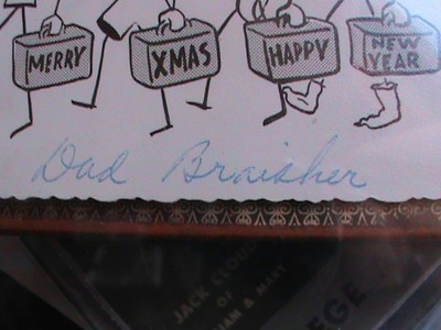 Rare Dad Braisher Green Bay Packers Signed Card Logo Creator