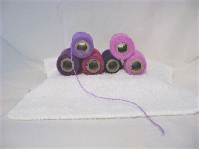 Acrylic Embroidery Yarn-Vintage E-Z Punch-Lot of 6-Assorted Purples