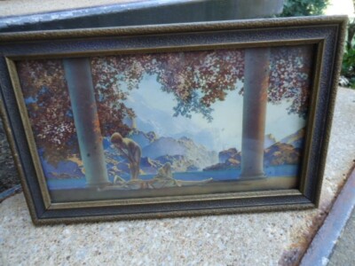 REINTHAL & NEWMAN Maxfield Parrish  ''Daybreak'' Framed Lithograph 7'' x 11''