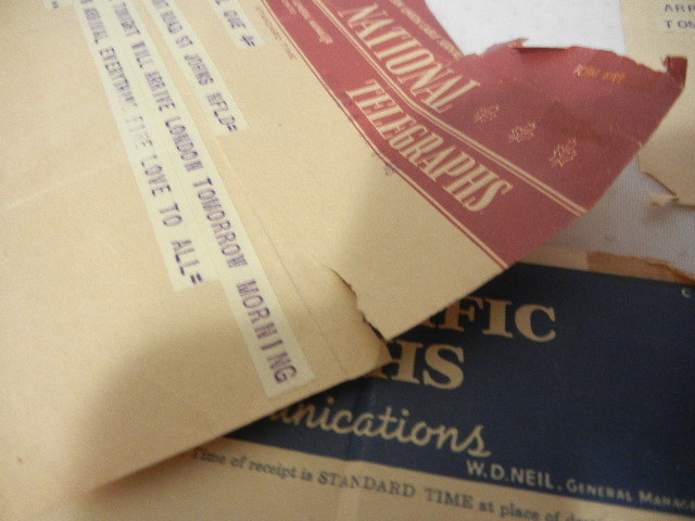 TELEGRAM TELEGRAPH CANADIAN NATION & CANADIAN PACIFIC WESTERN UNION ADVERTISING