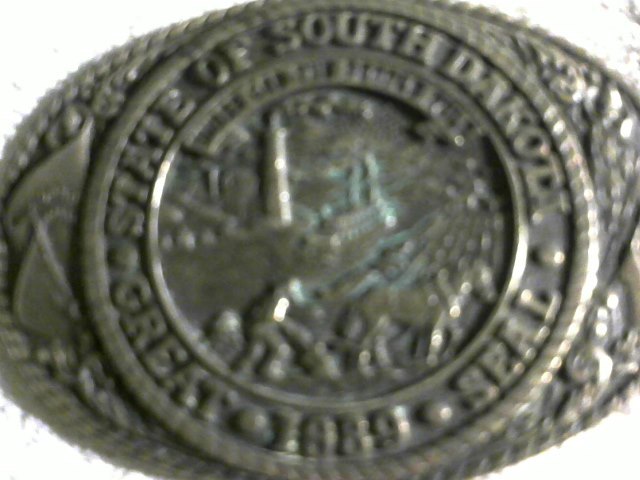 SOUTH DAKOTA Belt Buckle TONY LAMA State SEAL Solid Brass
