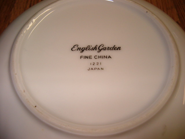 6 English Garden (Platinum) Fine China of Japan #1221 berry dessert bowls Nice!!