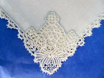 Pure Linen Napkins Gorgeous Hand Made with Elegant Lace, ca 1930-40s, Mint