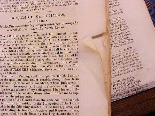 4 - Washington Newspaper National Intelligencer Feb 8&9, April 28 & May 6, 1842