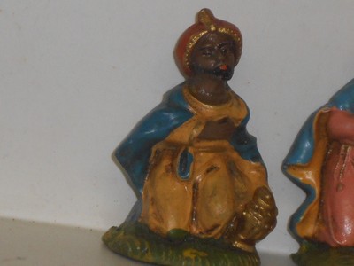 3 Vtg. Christmas Italian Made Nativity Scene Figurines