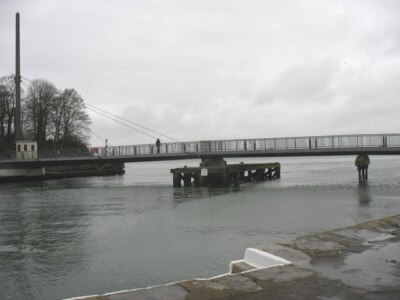 Photo 6x4 High water at Pont 'Rabar Caernarfon  c2008