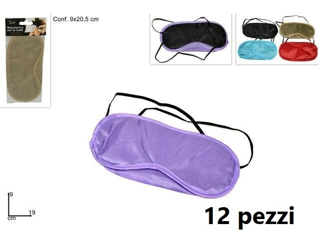 Set 12 Pezzi Mascherina Da Notte Copri Occhi Banda Viaggio Dormire Maschera idea