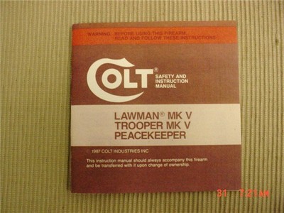 Manuals - Colt Trooper