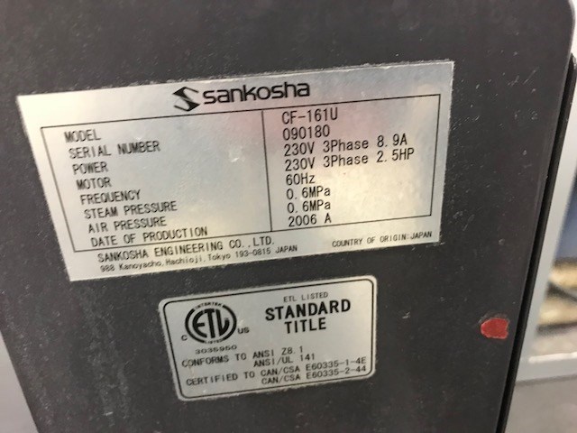 Sankosha DF-161U Double Buck Shirt Press