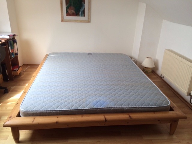 IKEA HAGALI KING SIZE BED WITH MATTRESS