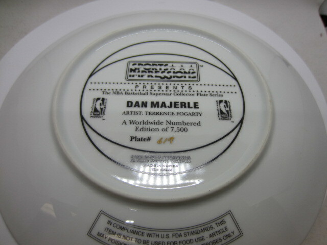 Sports Impressions *DAN MAJERLE* NBA Basketball Gold LE  Plate MIB c34 617/7500